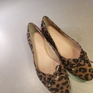 STUART WEITZMAN NEW  Women's Animal Print Pony Hair Ballet Flat Shoes 8